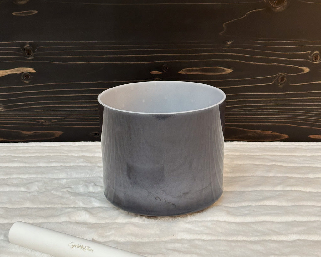 8" D+35 Black Tourmaline Crystal Tones® Alchemy Singing Bowl