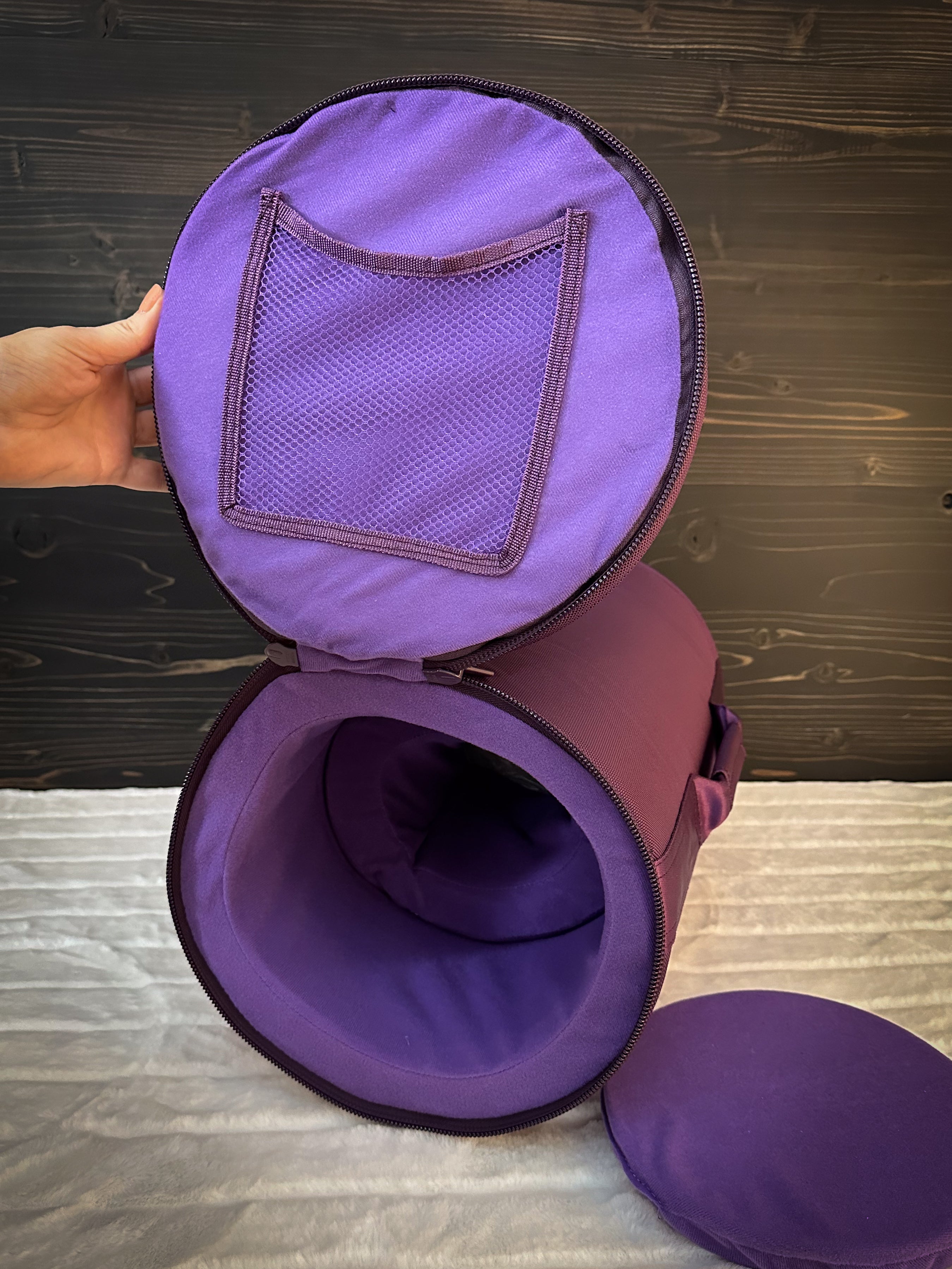 8” Double Stack Purple Ballistic Case by Crystal Tones®, Crystal Tones® Alchemy Crystal Singing Bowls®