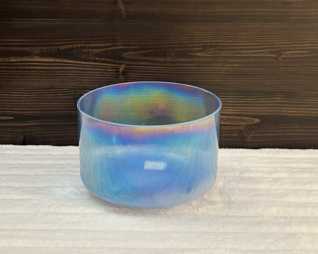 9" F-15 Indigo, Platinum Crystal Tones® Alchemy Singing Bowl