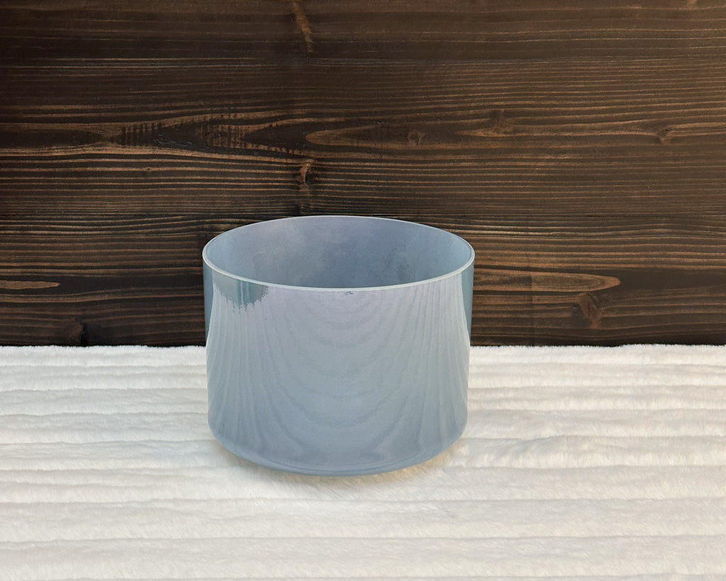 8" D#-40 Zeal Point Frosted (Inside) Crystal Tones® Alchemy Singing Bowl