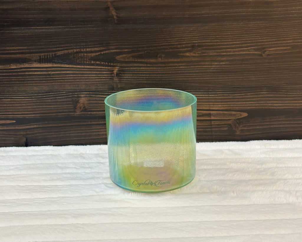 7" B-45 Peridot, Platinum Crystal Tones® Alchemy Singing Bowl