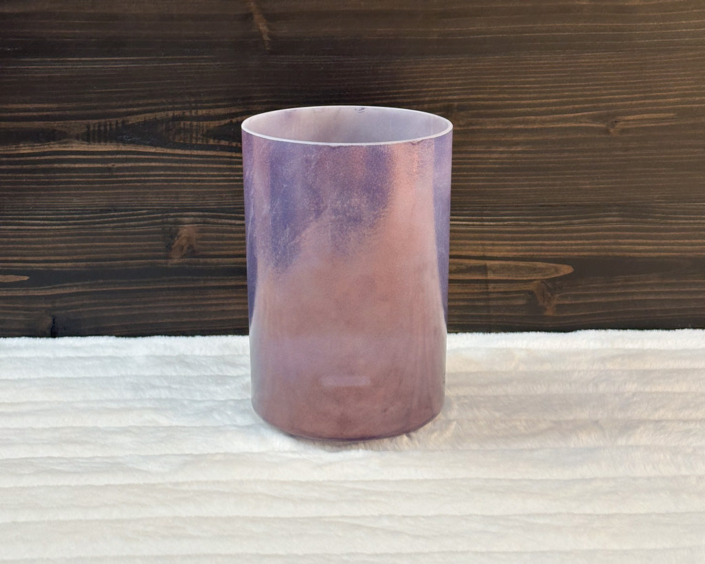 6" F#-40 Dead Sea Salt, Violet Aura Gold Tall Crystal Tones® Alchemy Singing Bowl