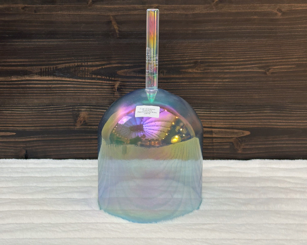 7" C#-15 Indigo, Platinum Practitioner Crystal Tones® Alchemy Singing Bowl