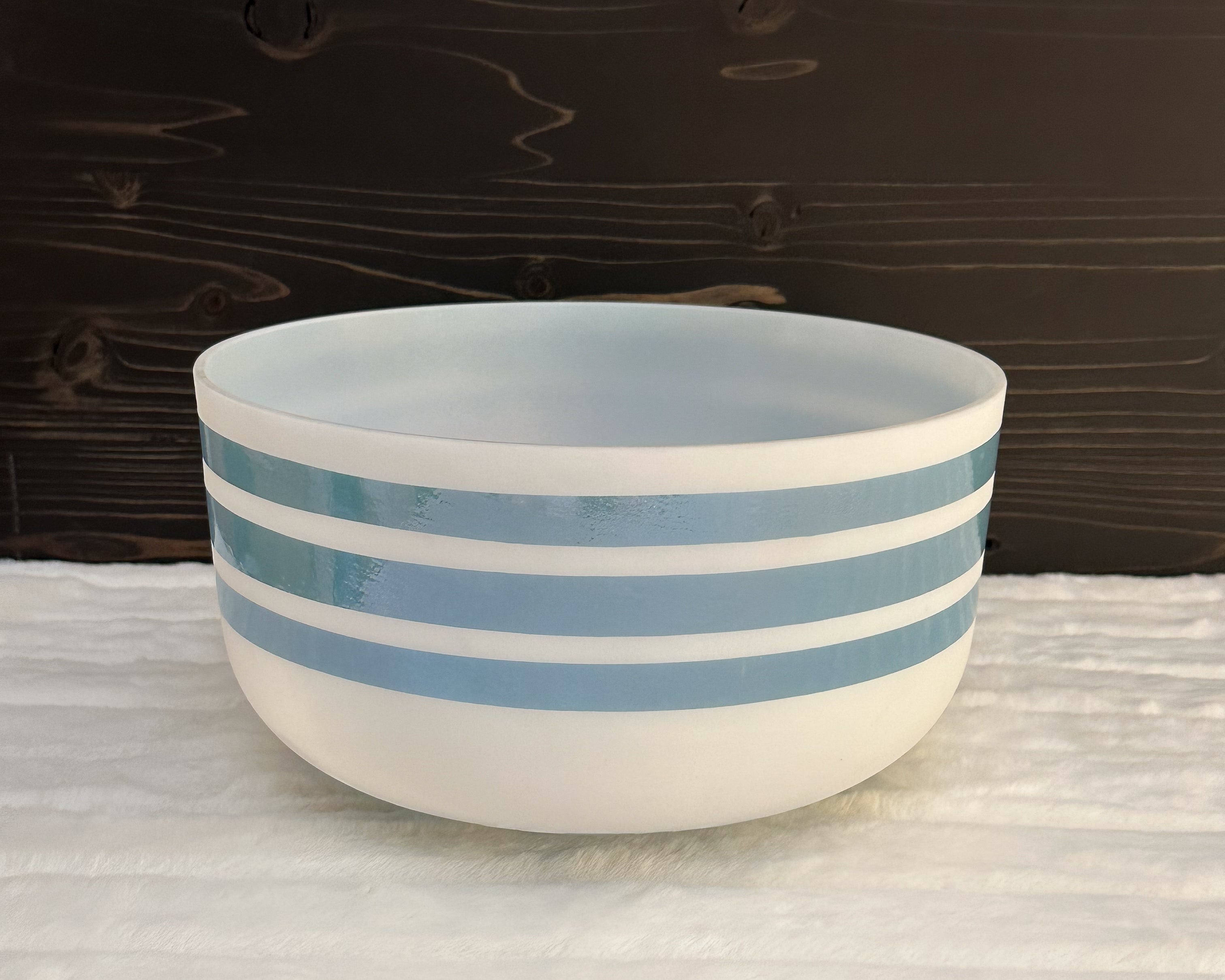 12" G#-40 Ocean Gold, Platinum (Inside) W/ Etched Flower of Life Bowl Crystal Tones® Alchemy Singing Bowl