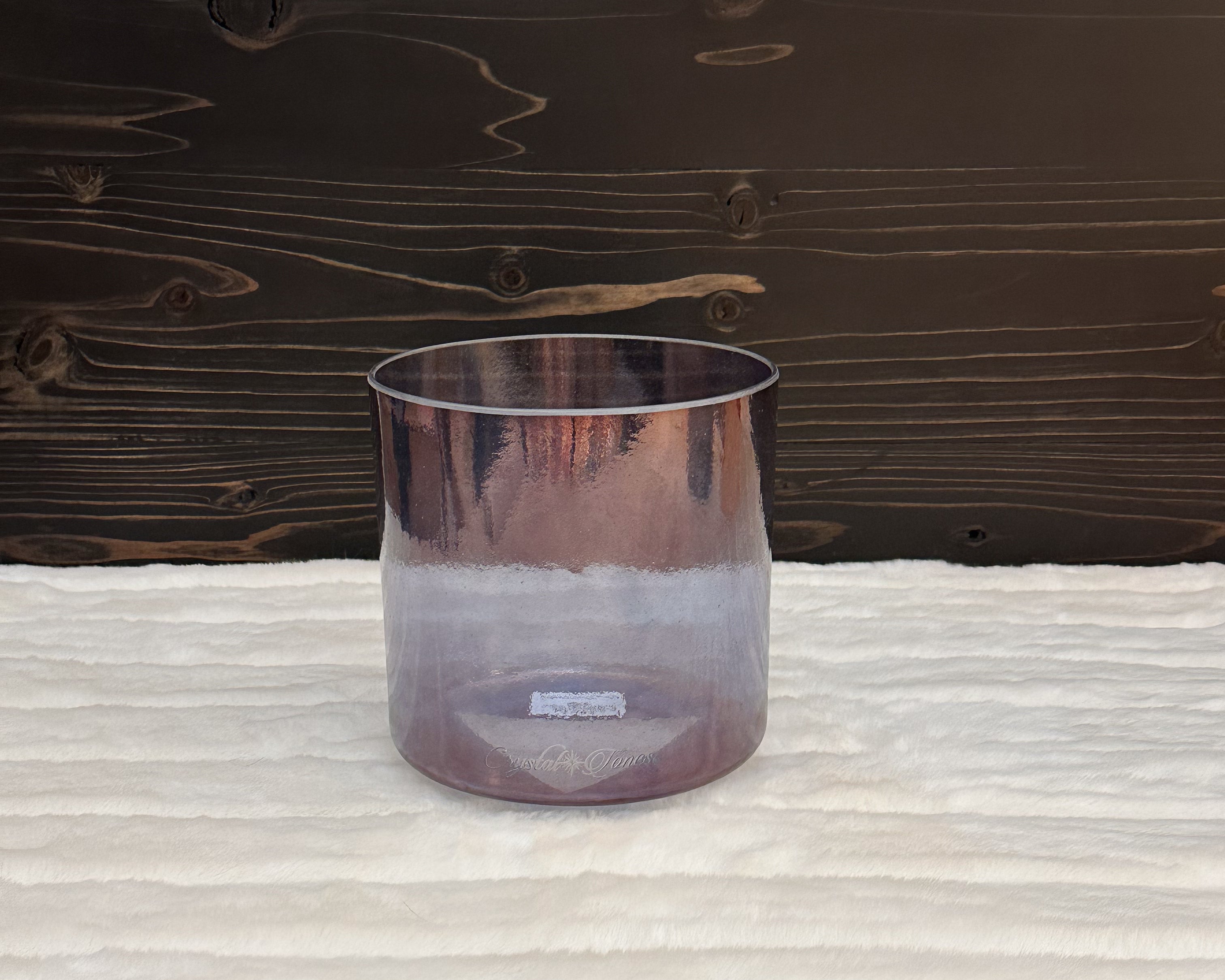 6" F#+15 Apophyllite, Violet Aura Gold Bowl Crystal Tones® Alchemy Singing Bowl