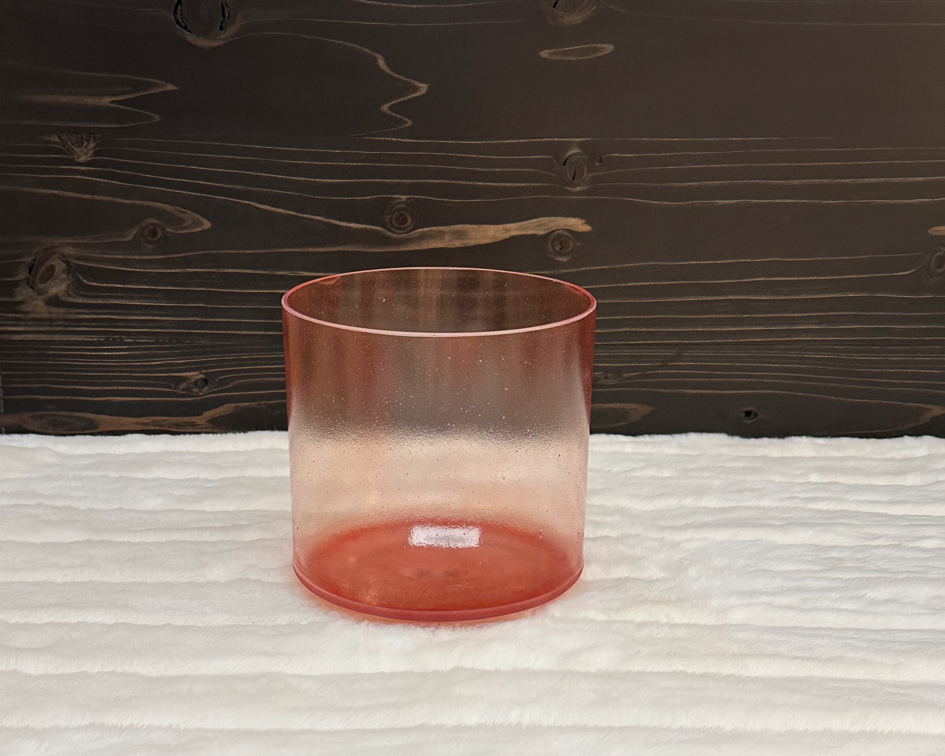 6" F#-40 Rose Quartz Frosted (Base) Bowl Crystal Tones® Alchemy Singing Bowl