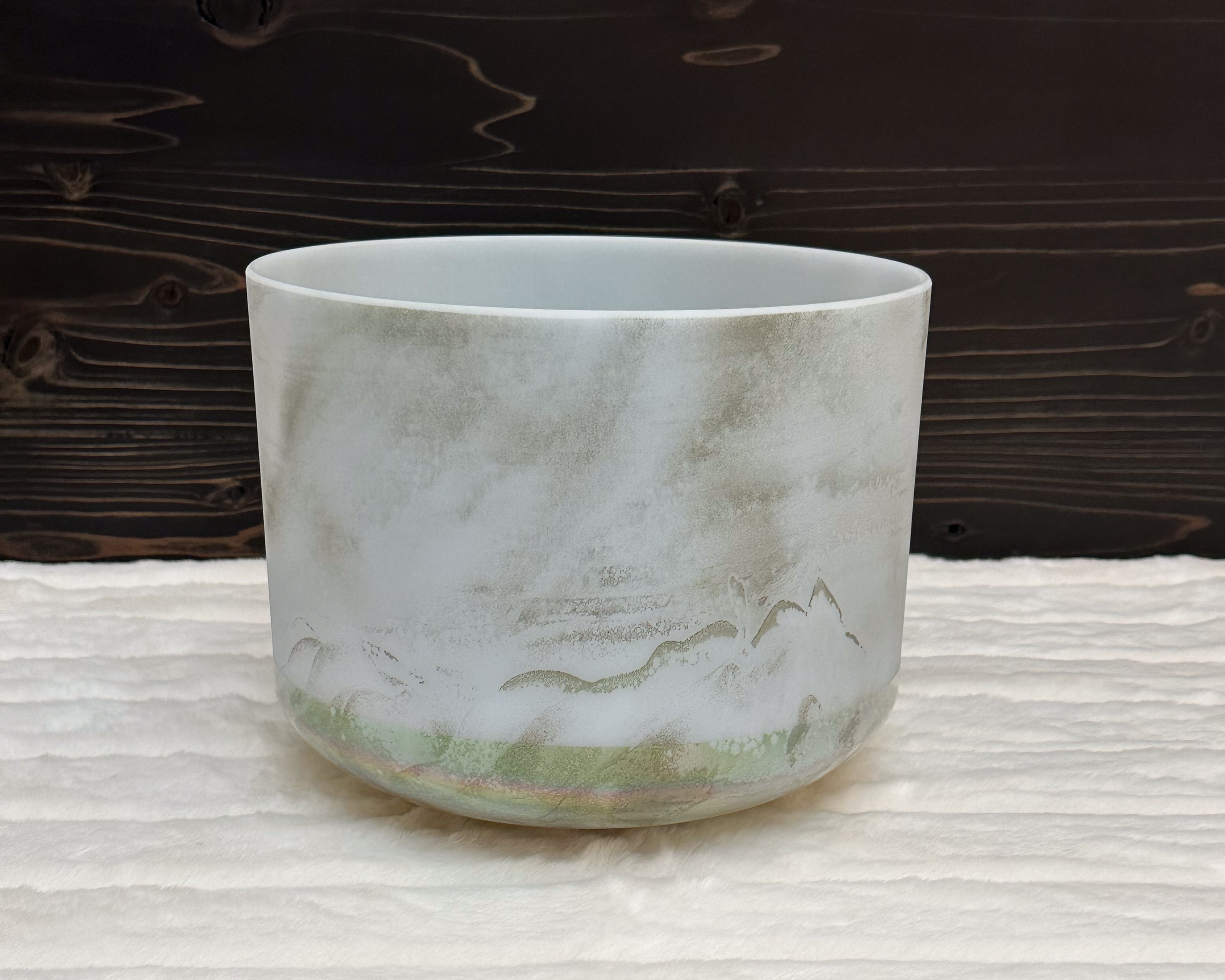 10" A#-10 Itoigawa Jade Platinum Base, Frosted Bowl Crystal Tones® Alchemy Singing Bowl