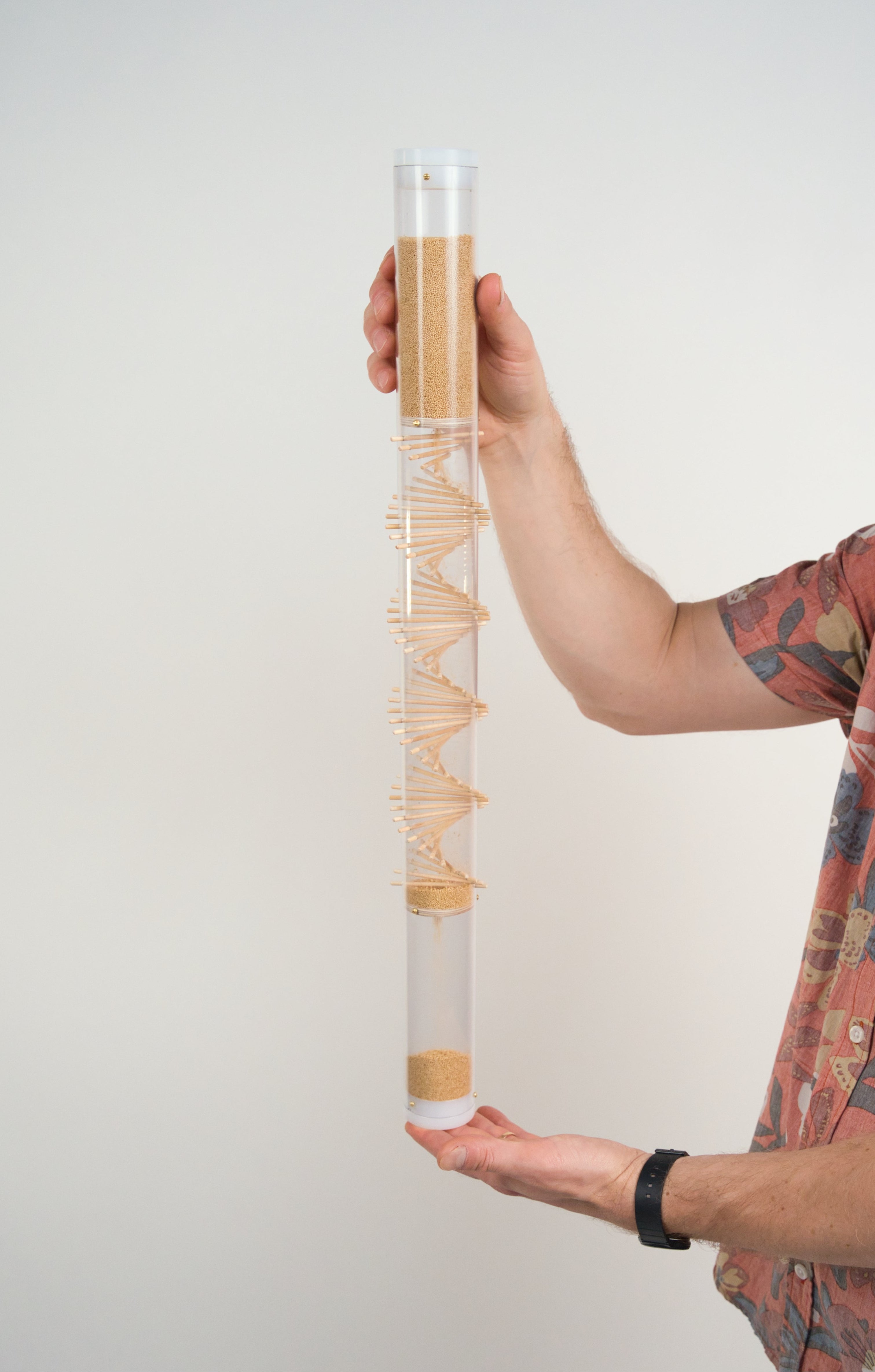 Small Spiral Sounds® Rainstick – Amaranth – Gentle Sound — image 1
