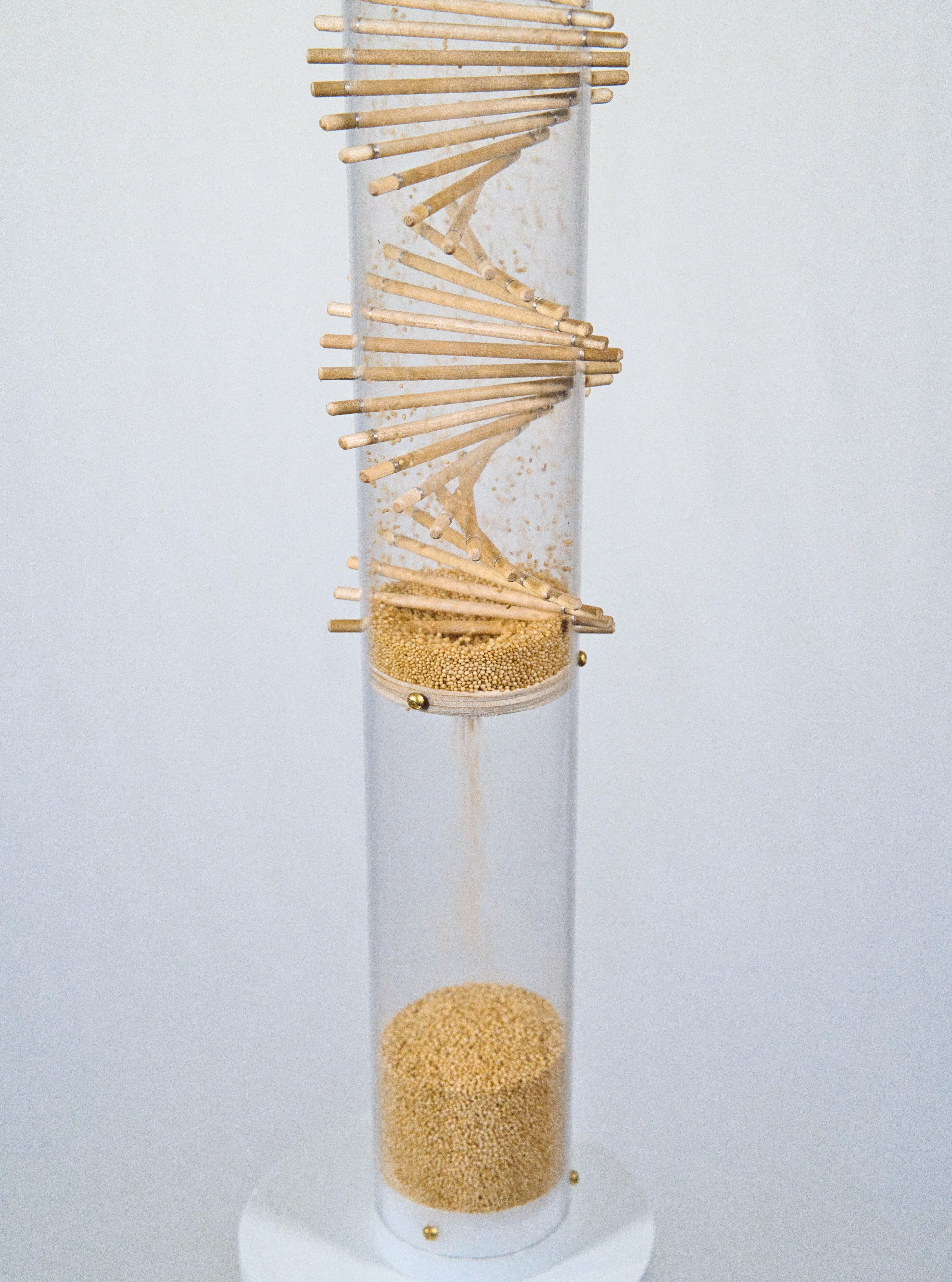 Small Spiral Sounds® Rainstick – Amaranth – Gentle Sound — image 2