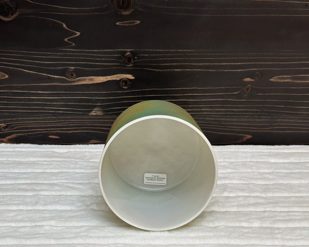 7" G#-35 Laughing Buddha Supreme Bowl, Crystal Tones® Alchemy Crystal Singing Bowls®