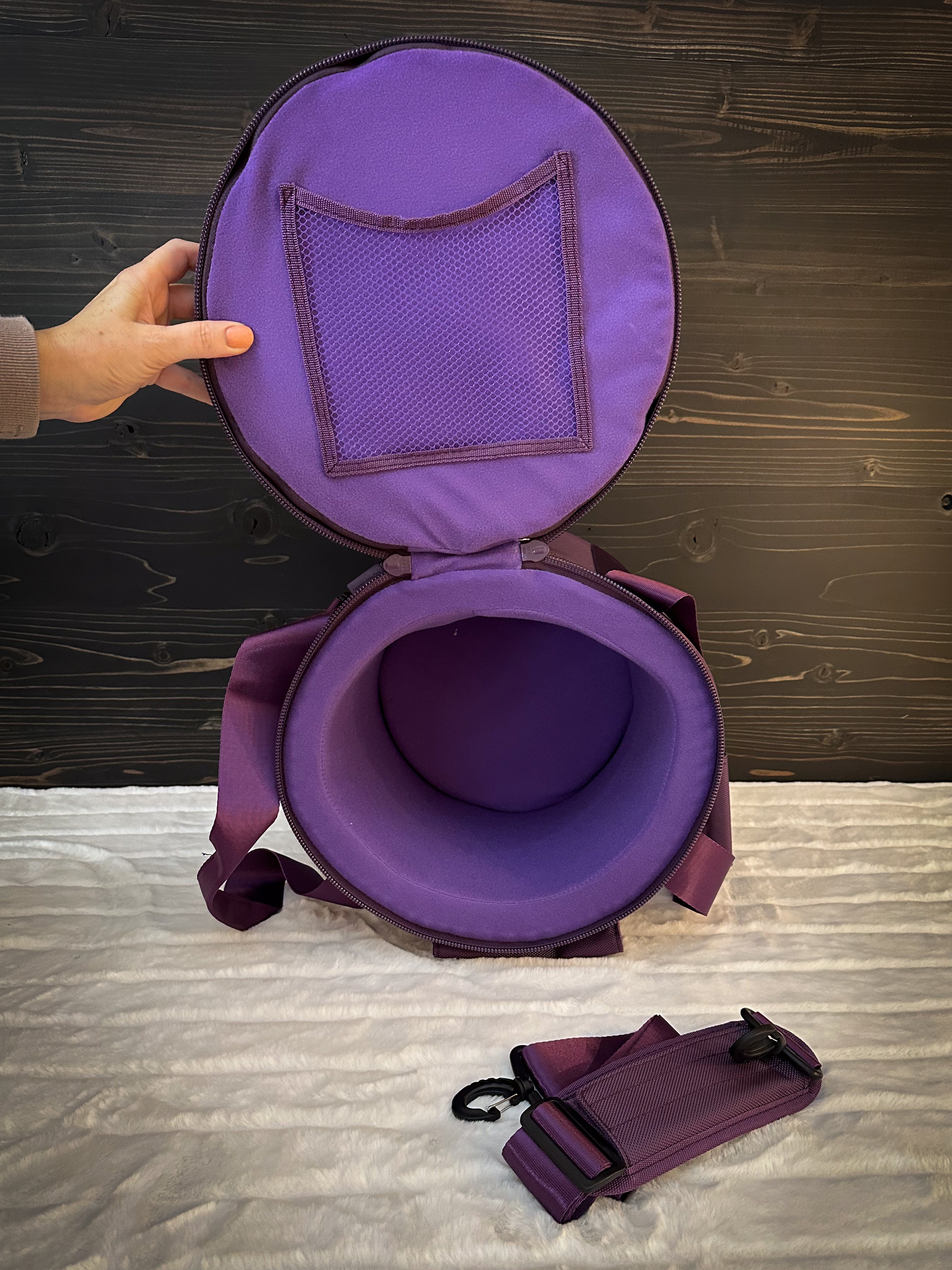 10" Single Stack Purple Ballistic Case by Crystal Tones, Crystal Tones® Alchemy Crystal Singing Bowls®