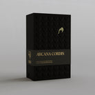 Arcana Cordis oracle deck box with gold-foil title band