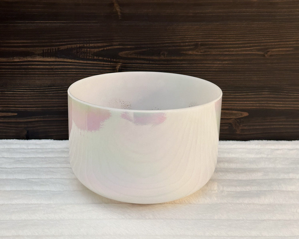 10" B-45 Mother Of Platinum Frosted (Inside) Crystal Tones® Alchemy Singing Bowl