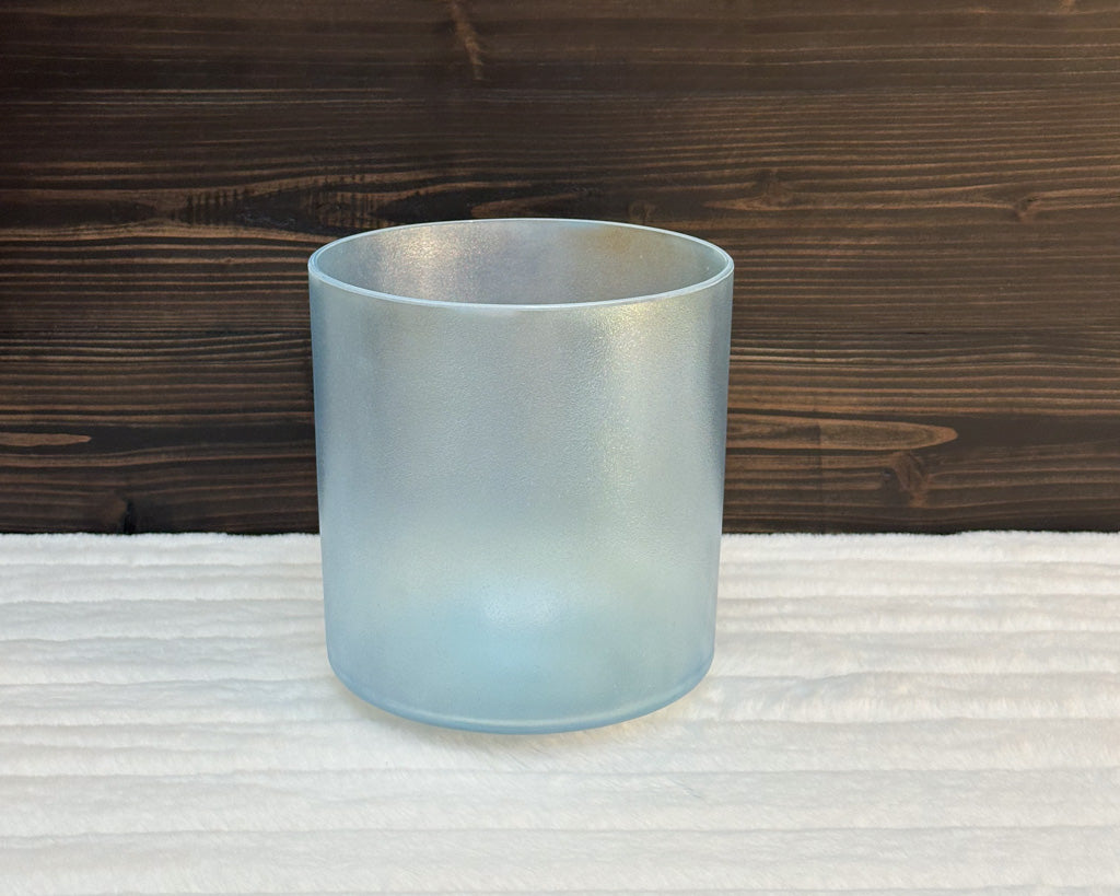 8" D+45 Advance Selenite, Aqua Aura Gold Crystal Tones® Alchemy Singing Bowl