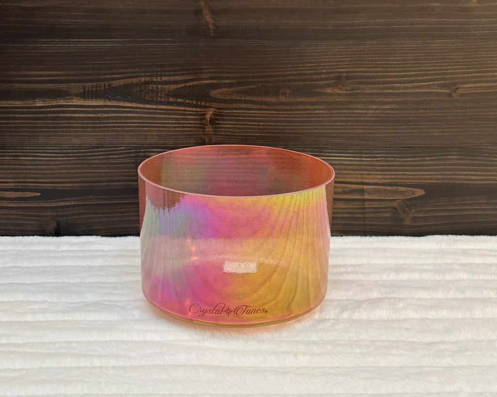 8" D#+30 Rose Quartz, Platinum Crystal Tones® Alchemy Singing Bowl