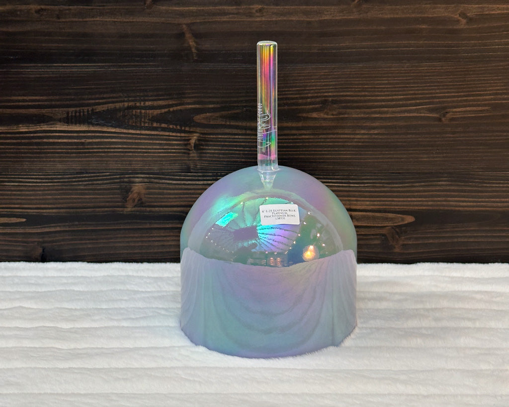8" E-25 Egyptian Blue, Platinum Practitioner Crystal Tones® Alchemy Singing Bowl