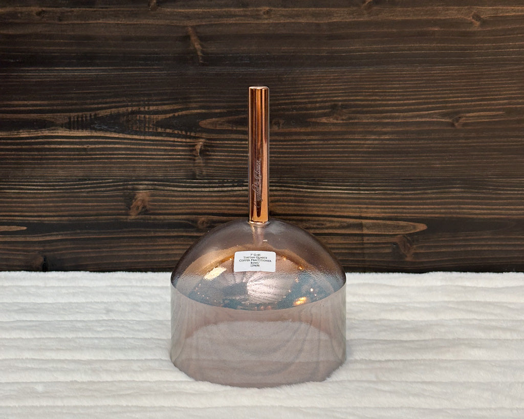 7" G+45 Tibetan Quartz Copper Practitioner Crystal Tones® Alchemy Singing Bowl