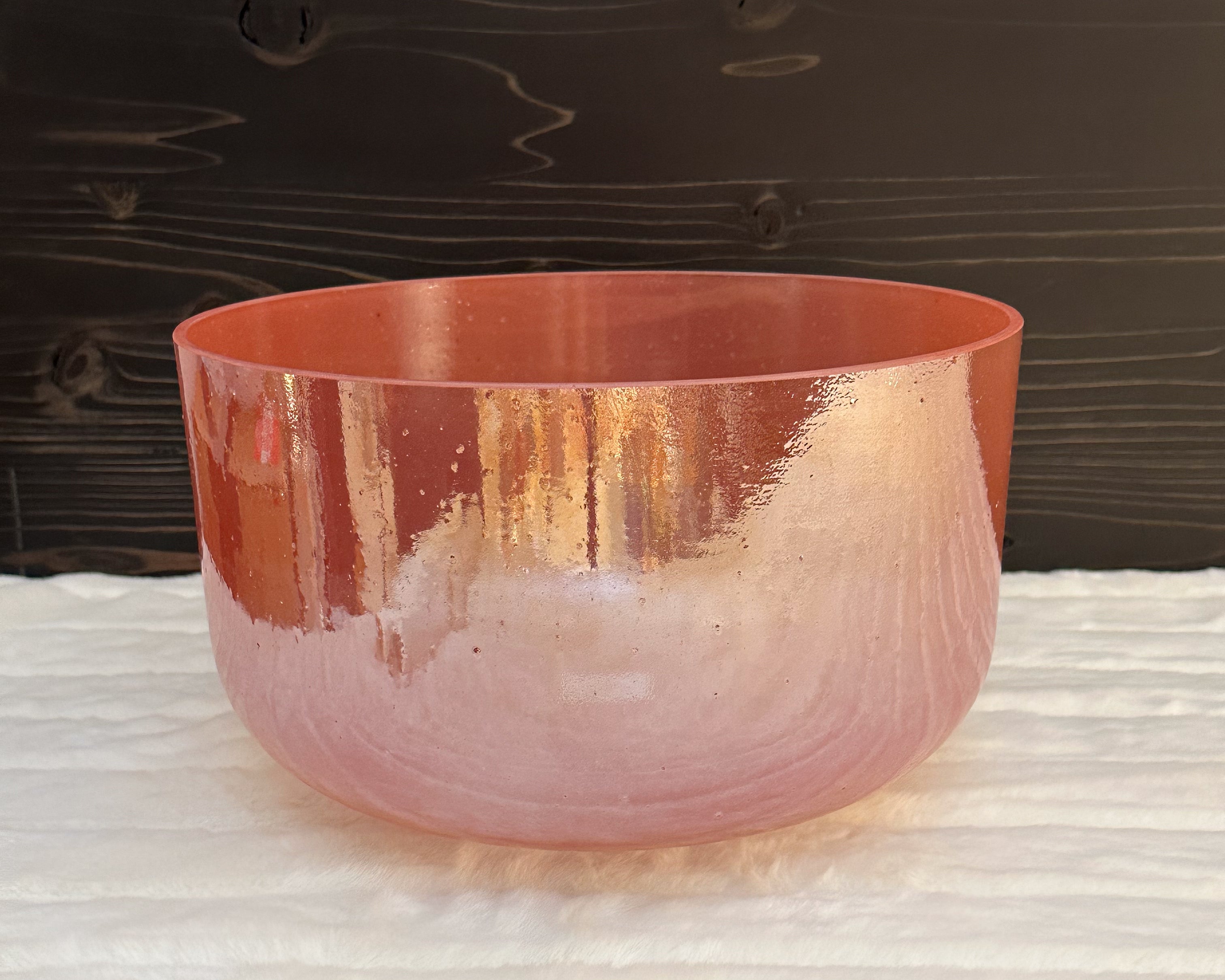 12" G+25 Rose Quartz Palladium Bowl Crystal Tones® Alchemy Singing Bowl