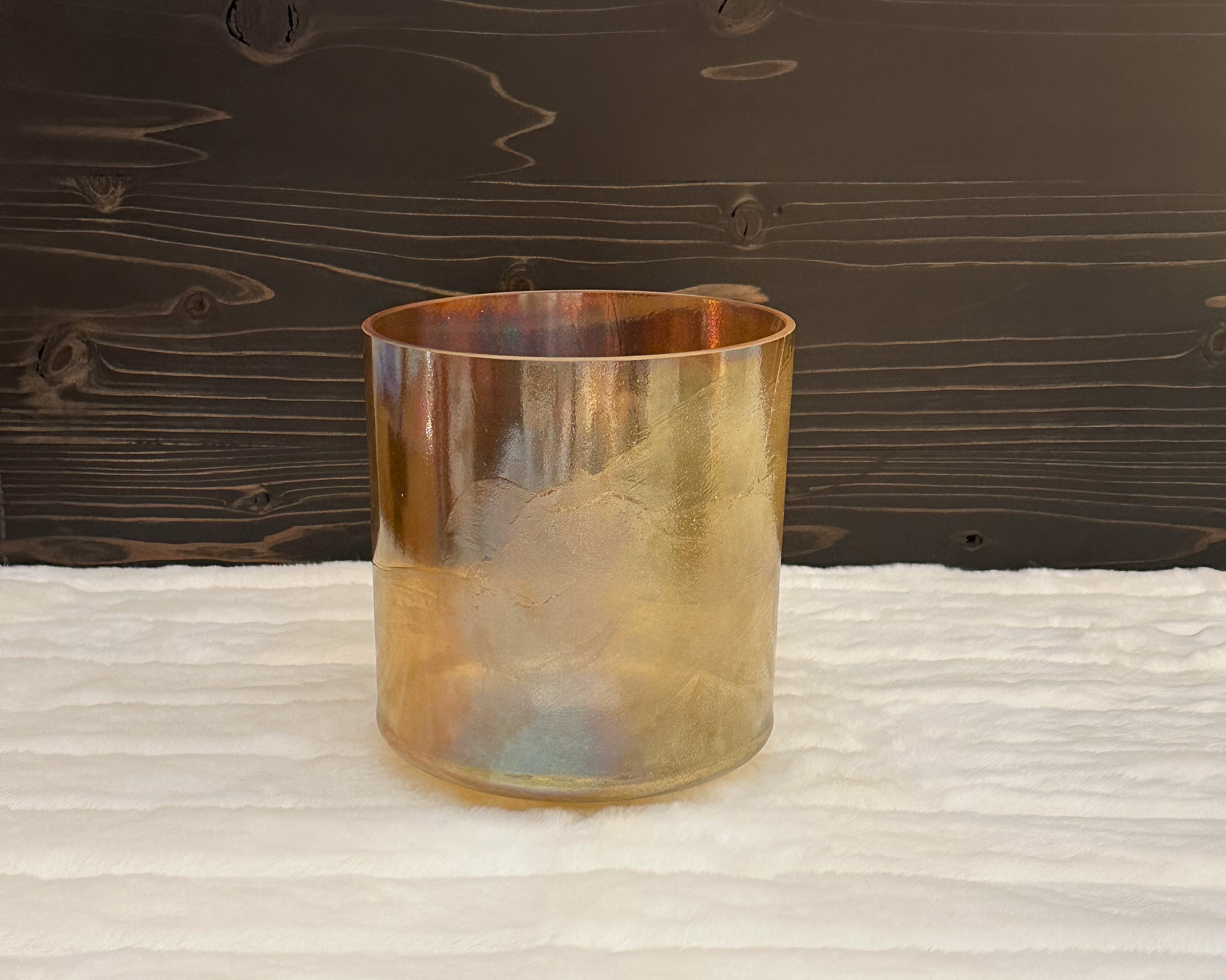 6" A+25 Azeztulite, Grandmother Supreme, White Light Aura Gold (Inside) Bowl Crystal Tones® Alchemy Singing Bowl