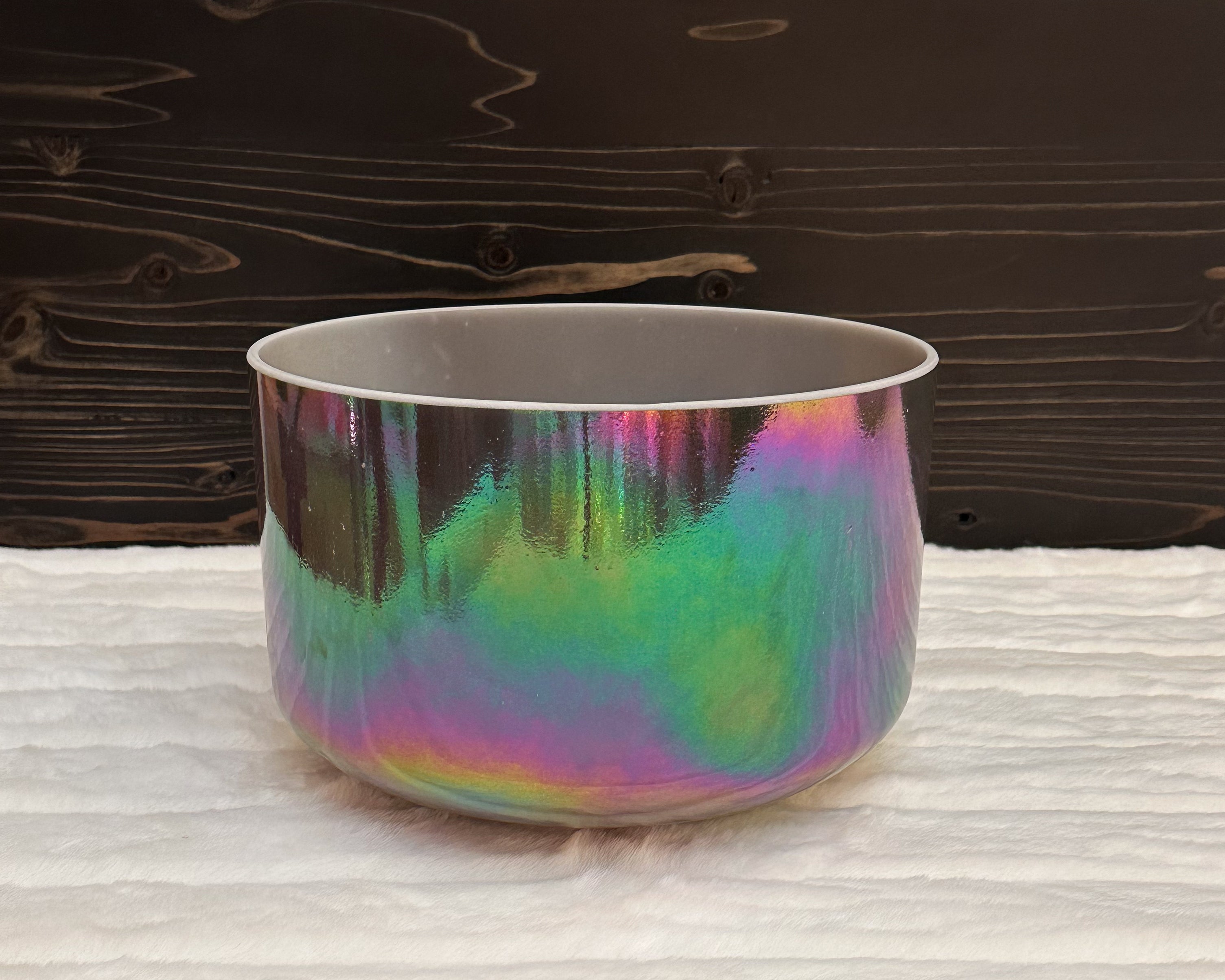 10" C#+40 Charcoal, Platinum Bowl Crystal Tones® Alchemy Singing Bowl