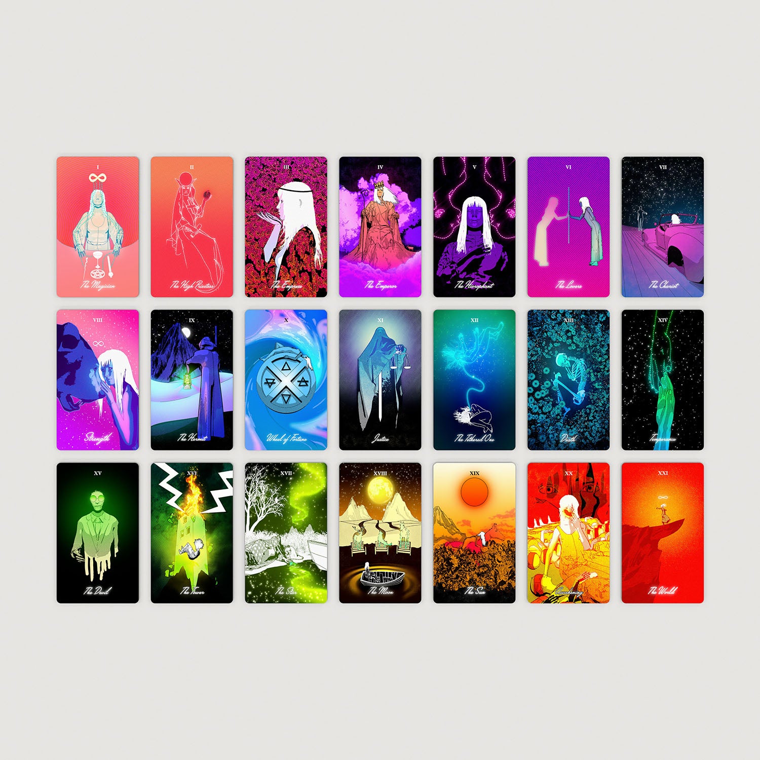 holographic tarot cards Deck Edition Luna Charlotte Art color box Tarot of the Holy Spectrum: